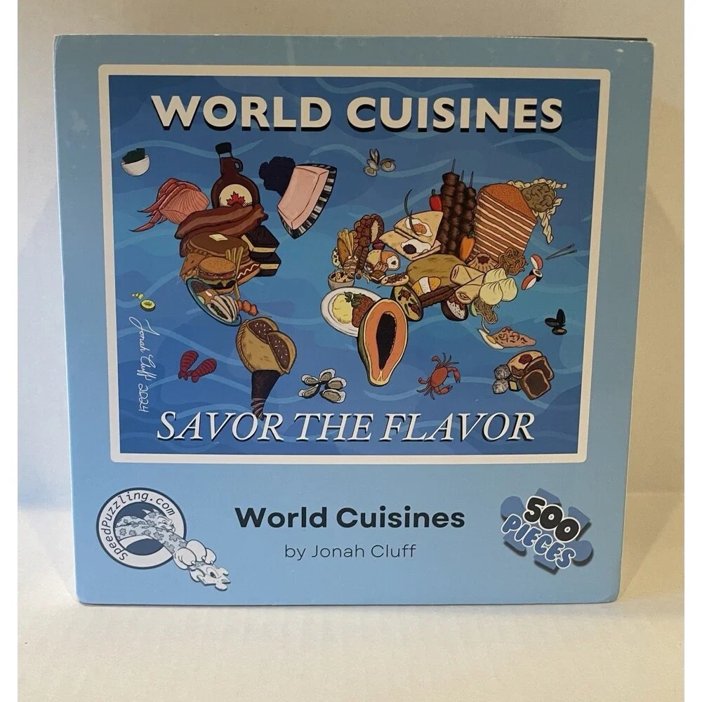 World Cuisines: Savor the Flavor by Jonah‎ Cluff, 500 Piece Jigsaw Puzzle